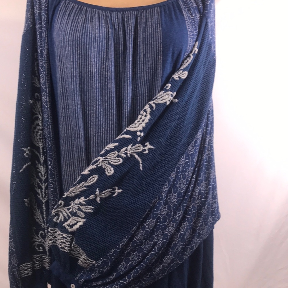 Free People navy knit tunic top, S NWT - Picture 4 of 11